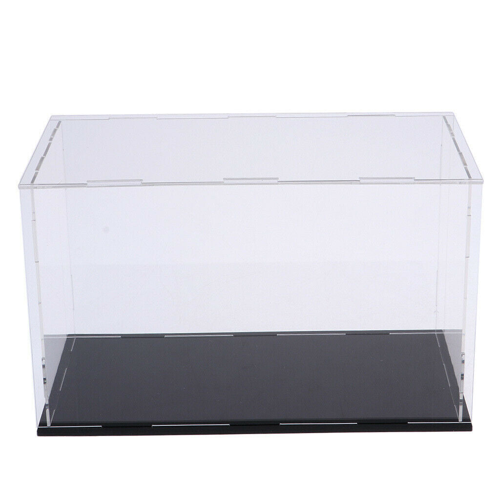 Transparent Acrylic Display Case Tray Dustproof Storage Show Box 24x12x15cm