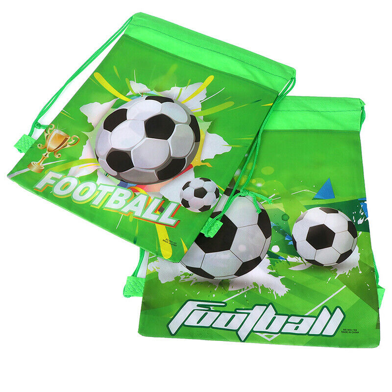 Football non-woven drawstring bag backpack kids travel school decor gift bagBDA