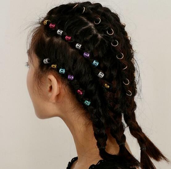 200pcs Mixed Hair Coils Cuffs Braids Dreadlocks Aluminum Hair Decoration Jewelry