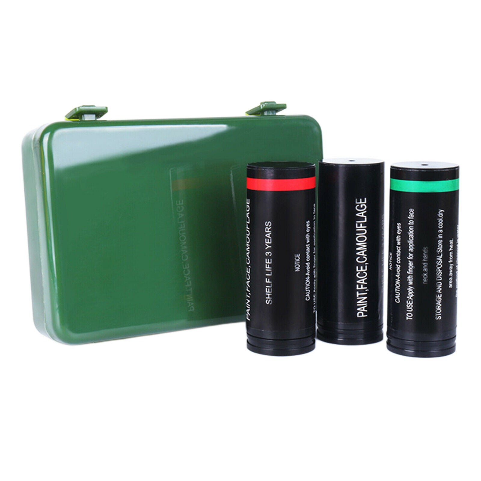 3Pcs Jungle Face Paint Stick Camo Professional Woodland Face Body Paint Tube for