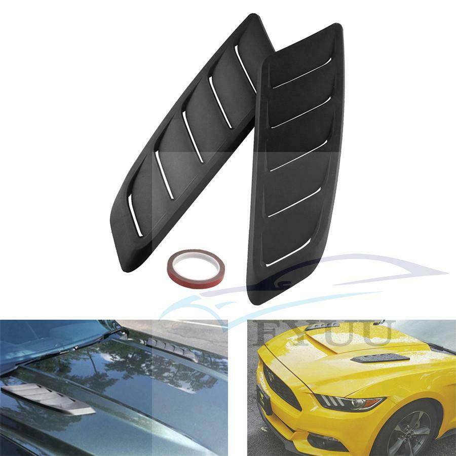 2PCS ABS Car Air Intake Scoop Bonnet Hood Vent Front Hood Vent For Ford Mustang