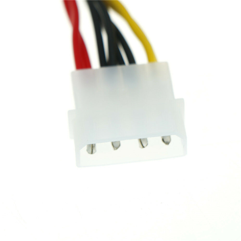 2pcs 4 Pin Male to 2 port IDE Female Power Supply Splitter Adapter Cable .l8