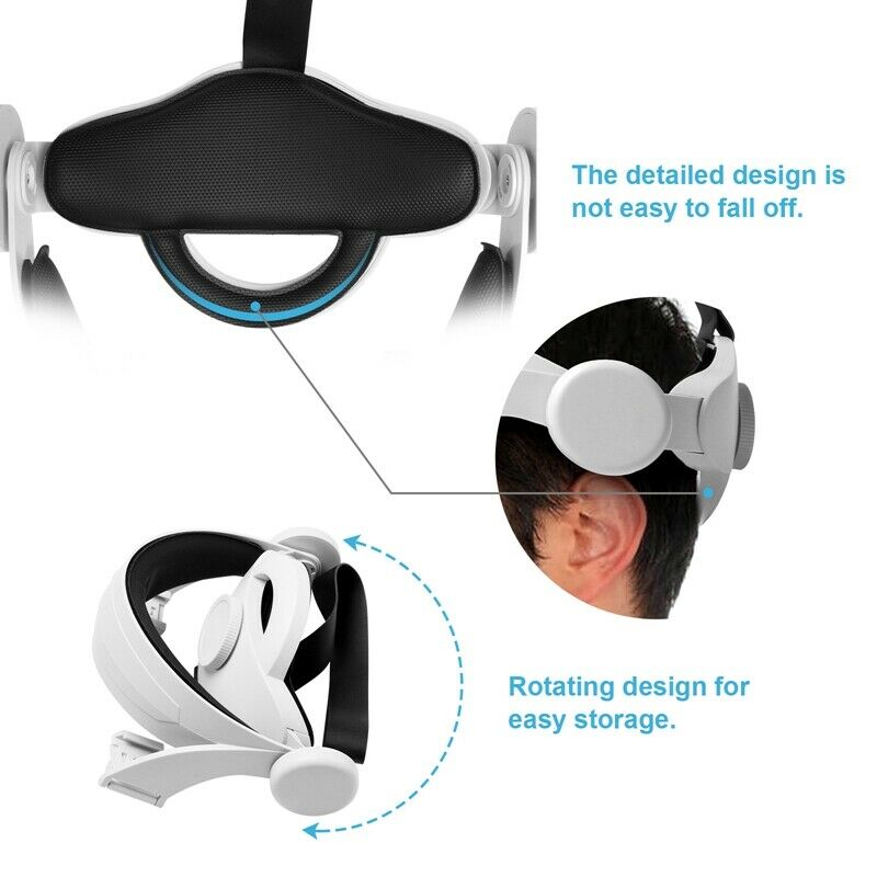 Head Strap for Oculus Quest 2, Adjustable Virtual Reality Glasses Halo Strap, C4