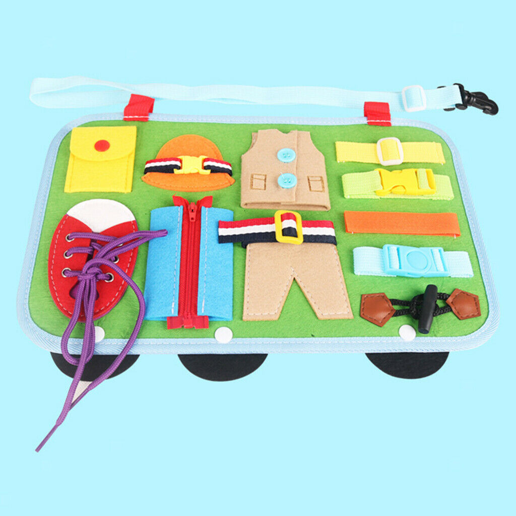 Busy Board for Toddlers Learn to Dress Sensory Toys Children for Girls Boys