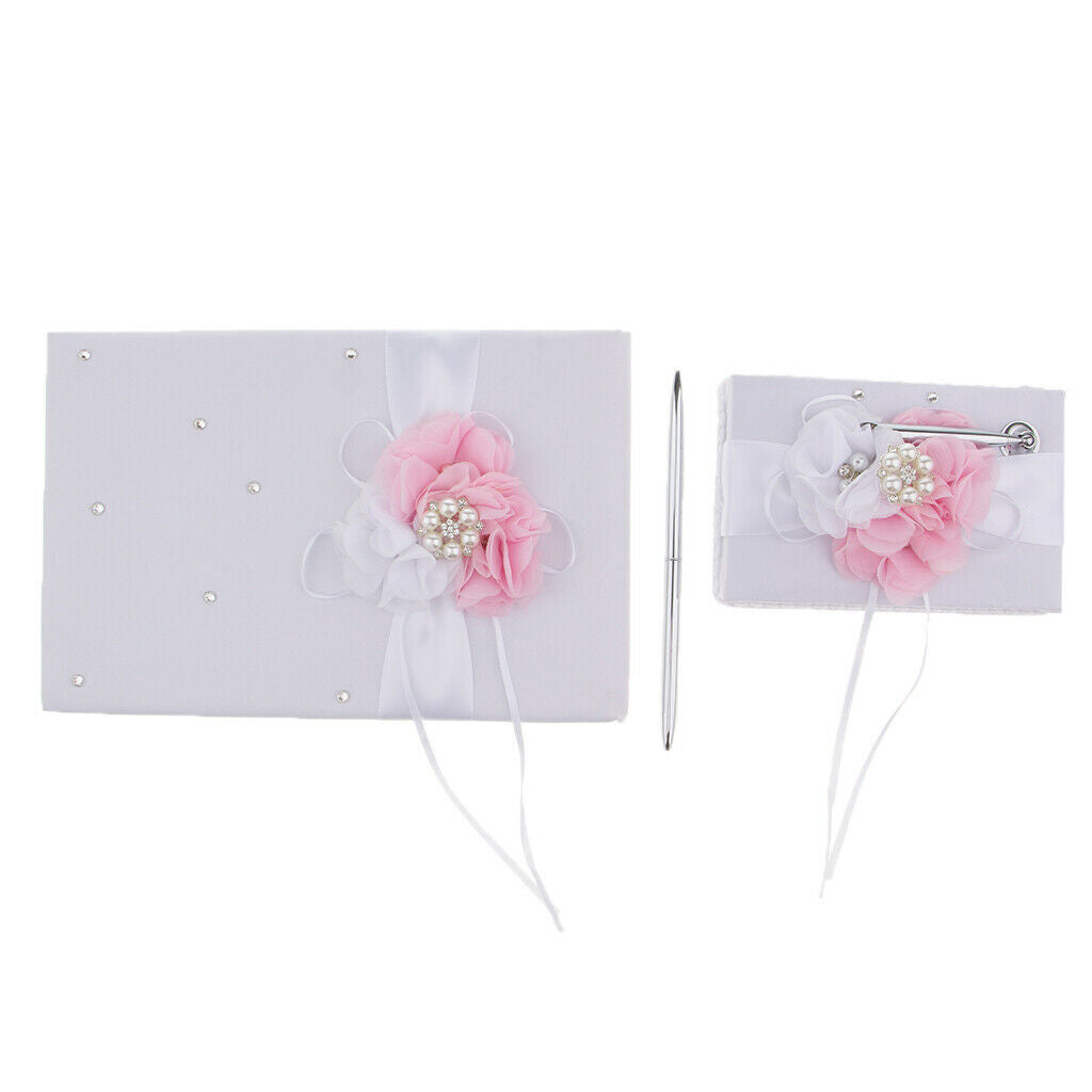 3 Pieces Guest Book Set, Ballpoint Pen, Wedding Pen Stand