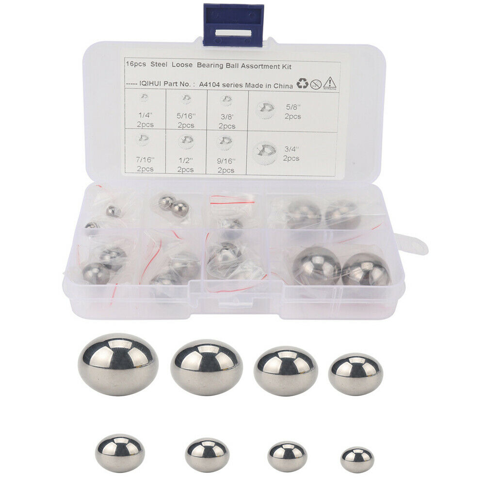 16x Motorcycle Scooter Bearing Balls Precision Bearing Steel Accessories 8 Sizes