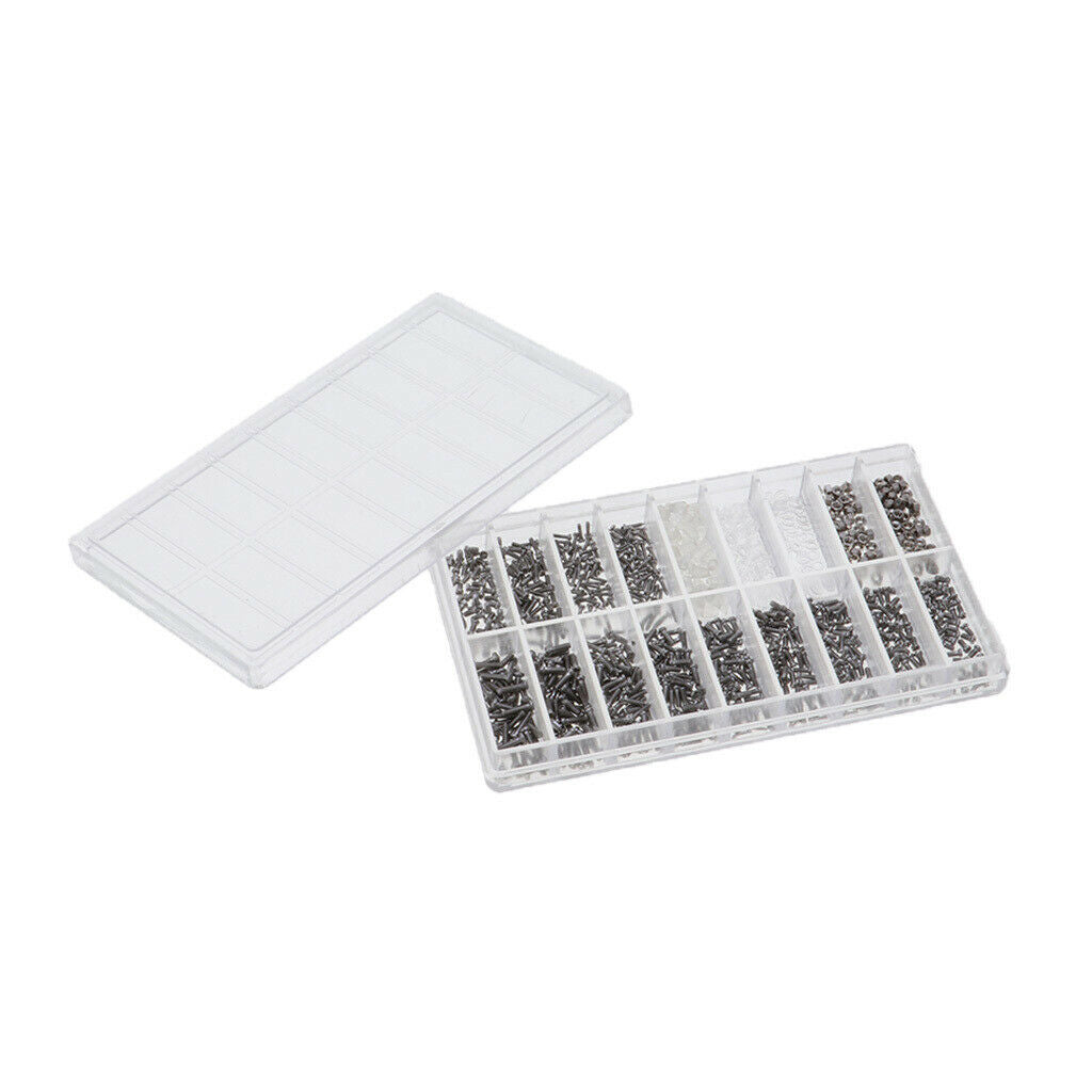 900 Pieces Tiny Sunglasses Screws Nuts for Eyeglass Lenses