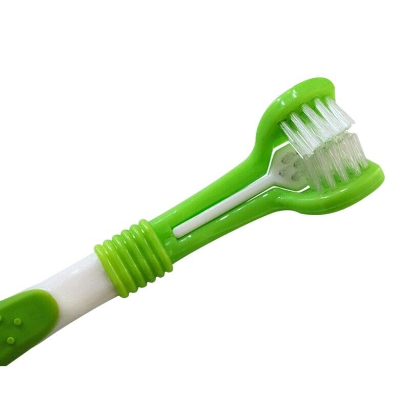1X(Dog Toothbrush Puppy Teeth Brush Three Head Tartar Oral Care Tool B6Z1)1)