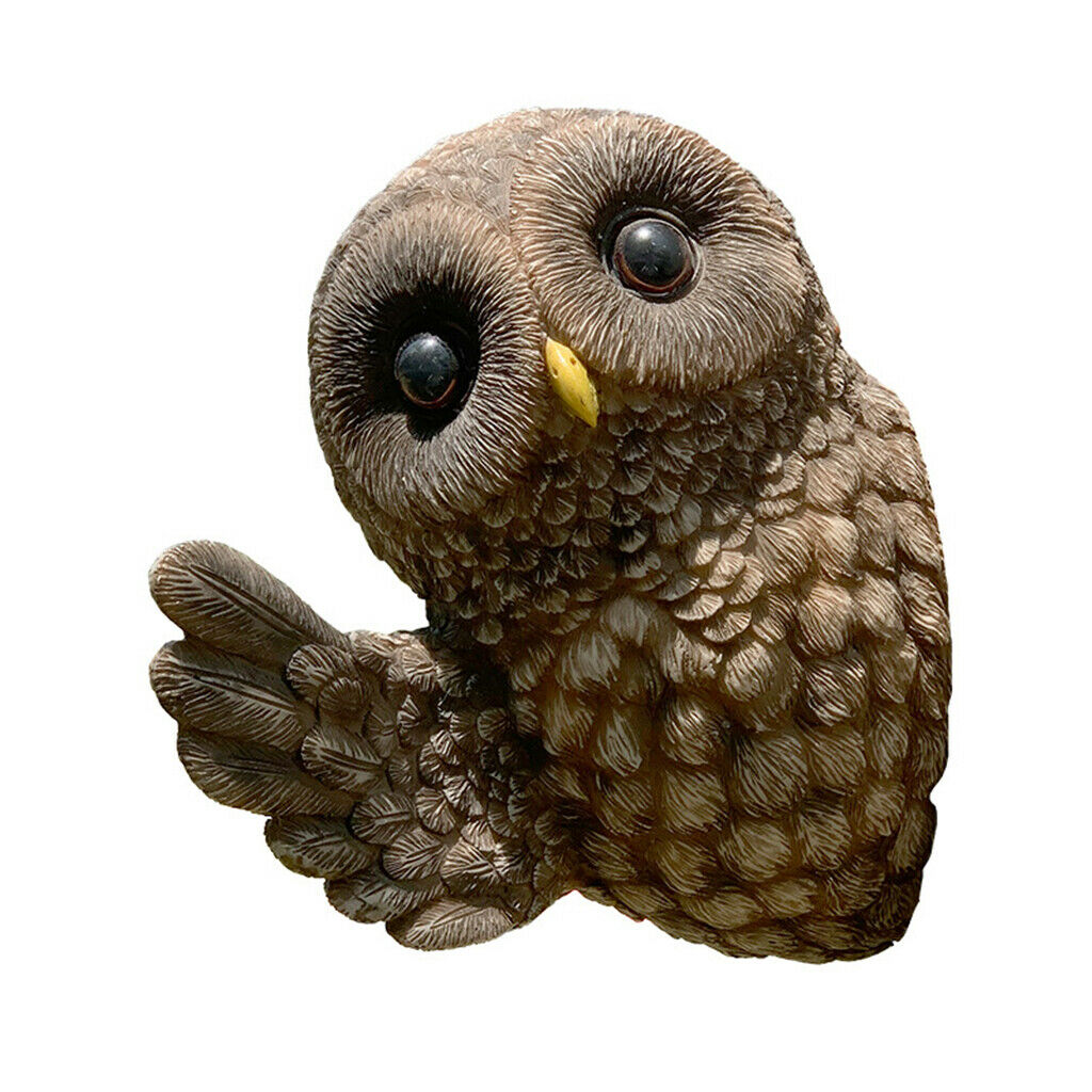 Owl Tree Hugger Garden Peeker Statues Gardening Decoration Decor Yard Art