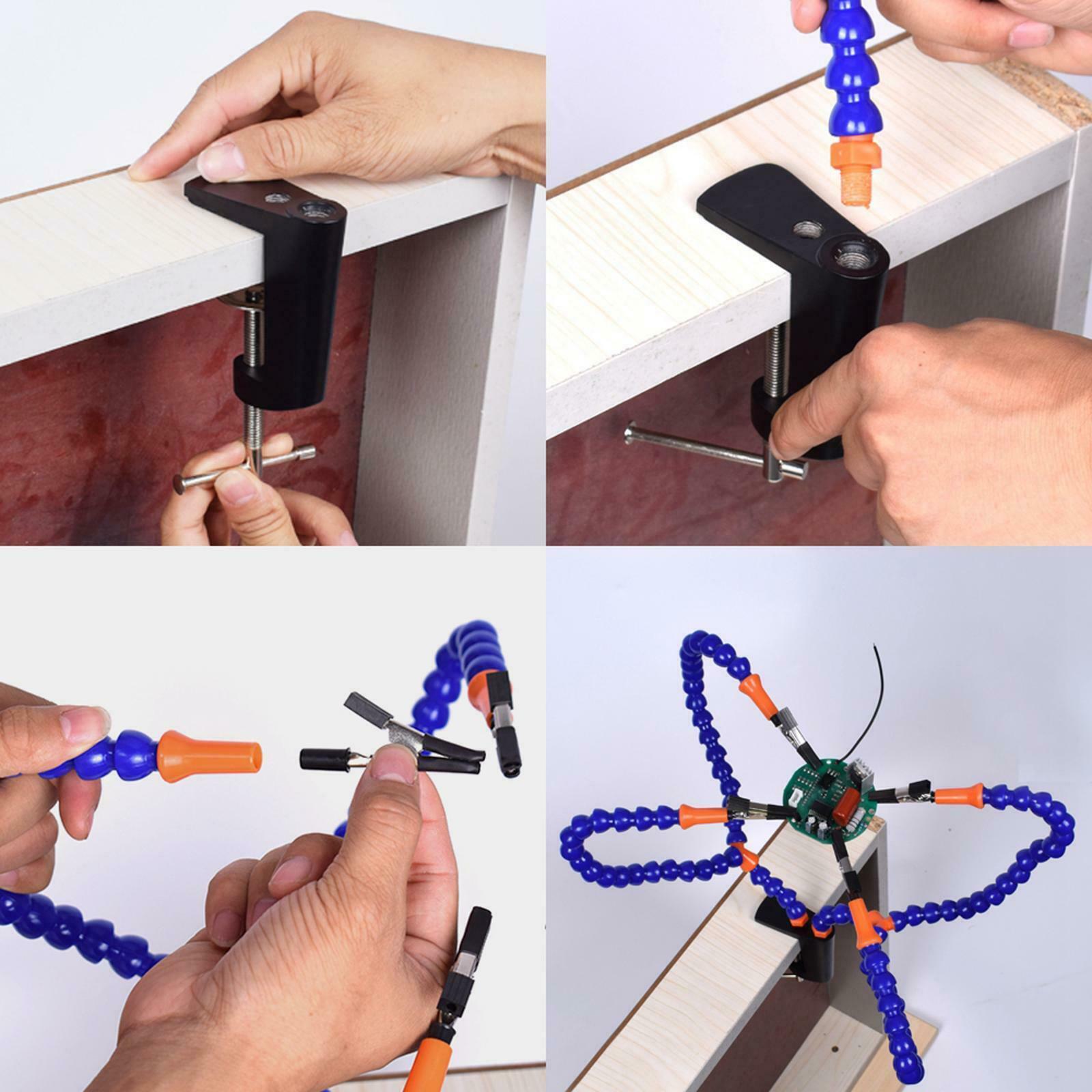 Soldering Iron Helping Holder Third Hand Flexible Arm Welding Station Tool