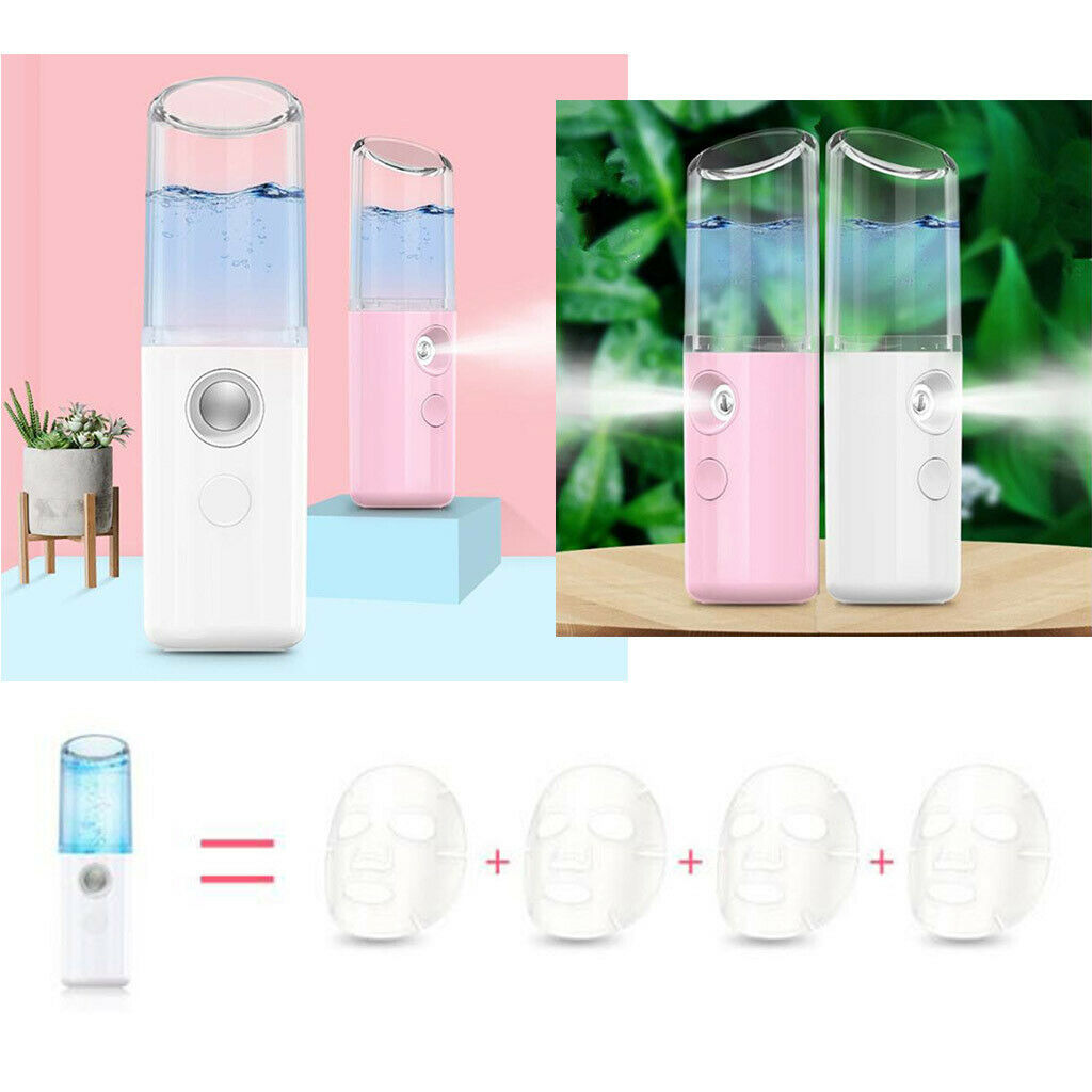 2Pcs USB Nano Hydration Facial Moisturizing Sprayer Skin Care Instrument