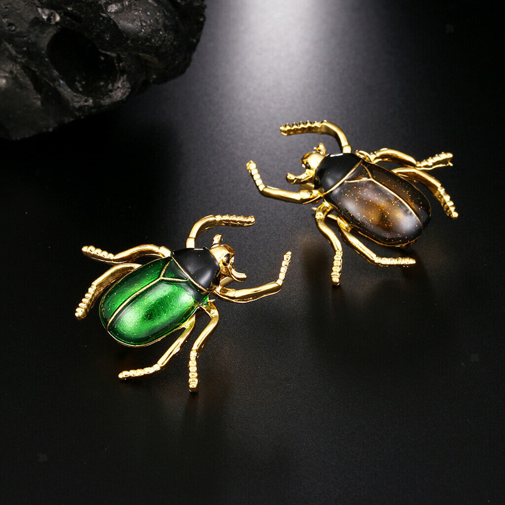 Beetle Brooch Corsage Insect Hats Scarf Clips Insect Boutonniere Green green