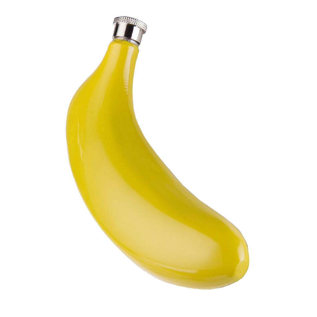 2pcs Cute Banana Hip Flask 150ml Portable Stainless Steel Alcohol Flagon Camping