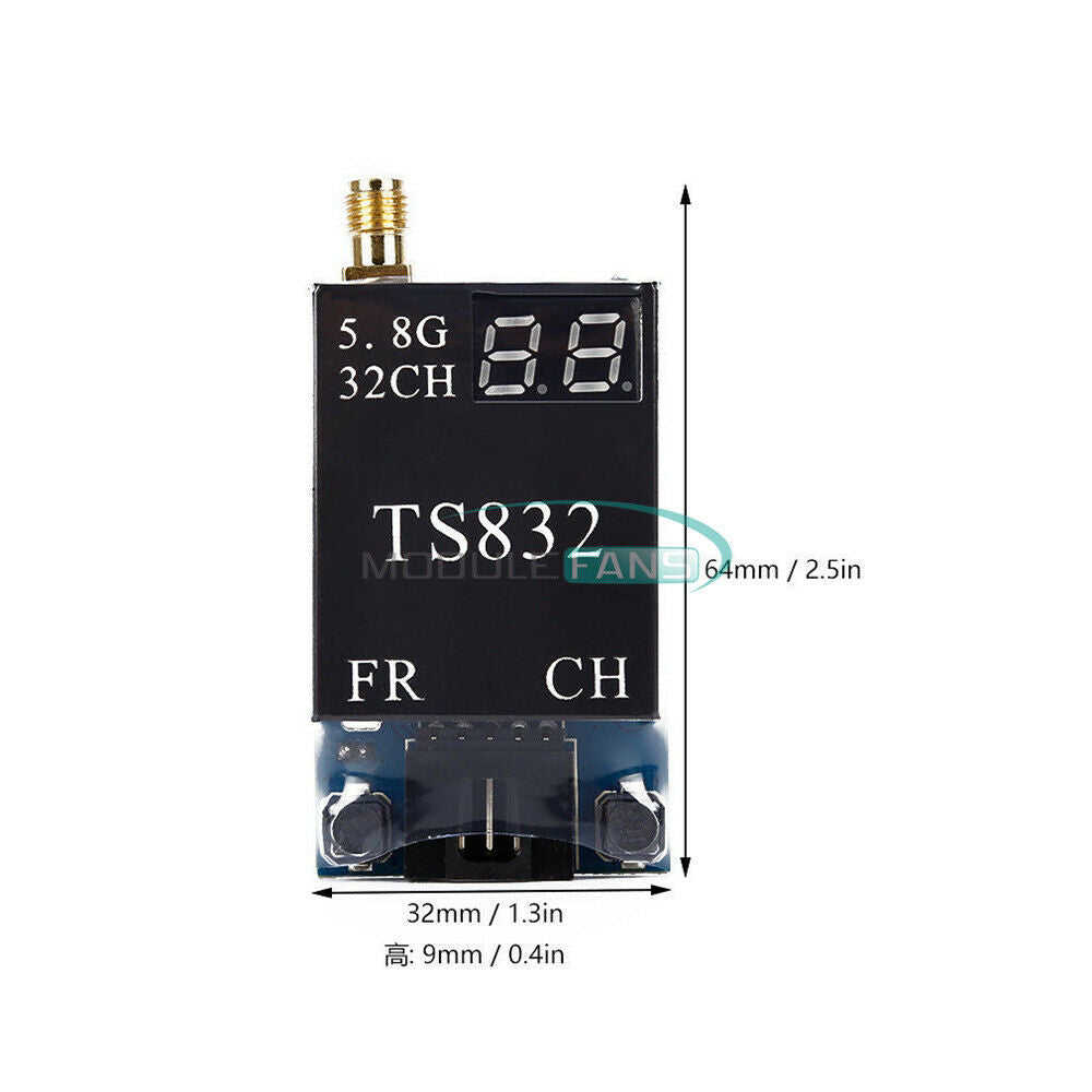 5km 600mW TS832 32Ch 5.8G FPV RC Wireless Audio/Video Transmitter