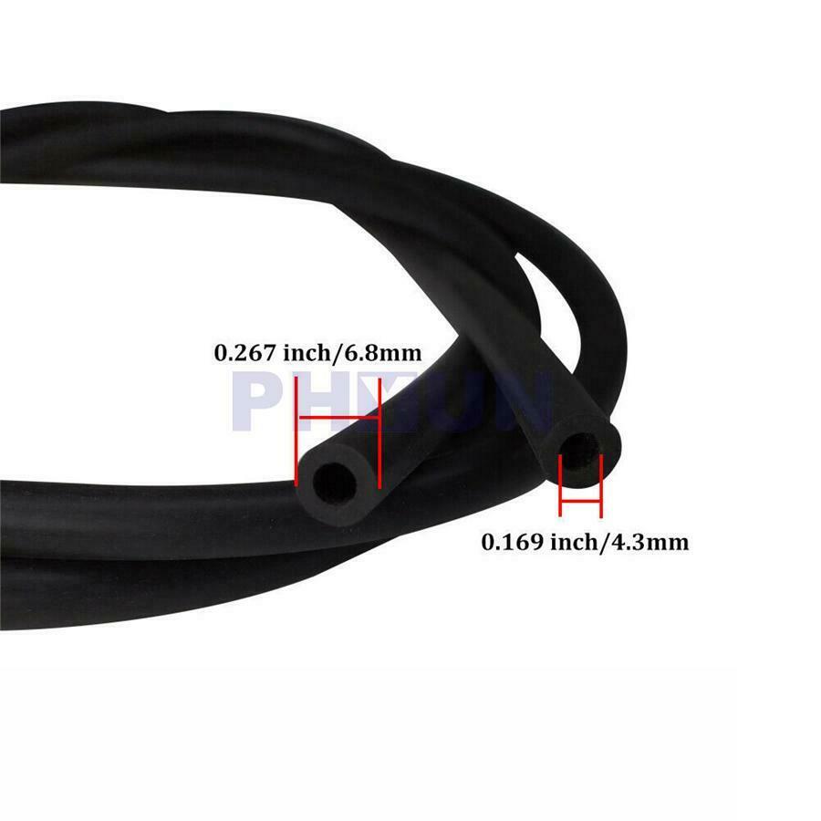 2M Windscreen Wiper Washer Jet Tube Pipe Hose Black w/Connectors For Nozzle Pump