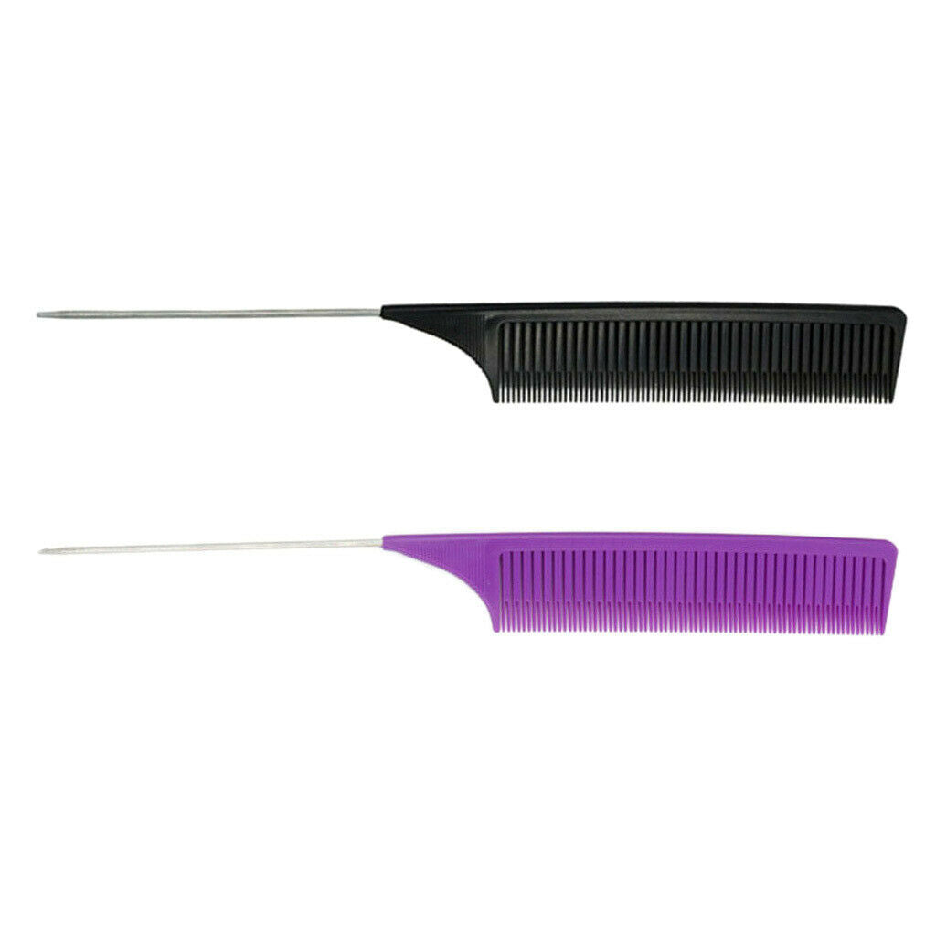 2x Sectioning Weave Highlighting Foiling Hair Combs Salon Hair Comb Brush