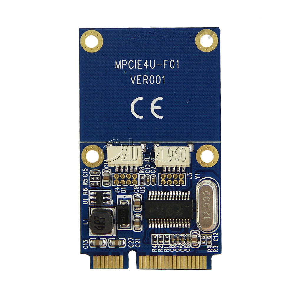 Mini PCI-E PCIe to USB Adapter mPCIe to 5 Pin 2 Ports Dual USB2.0 Converter Card