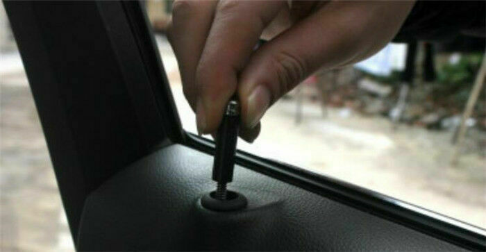 4Pcs Carbon Fiber Interior Dash Door Lock Knob Pins For Auto Car Truck Universal