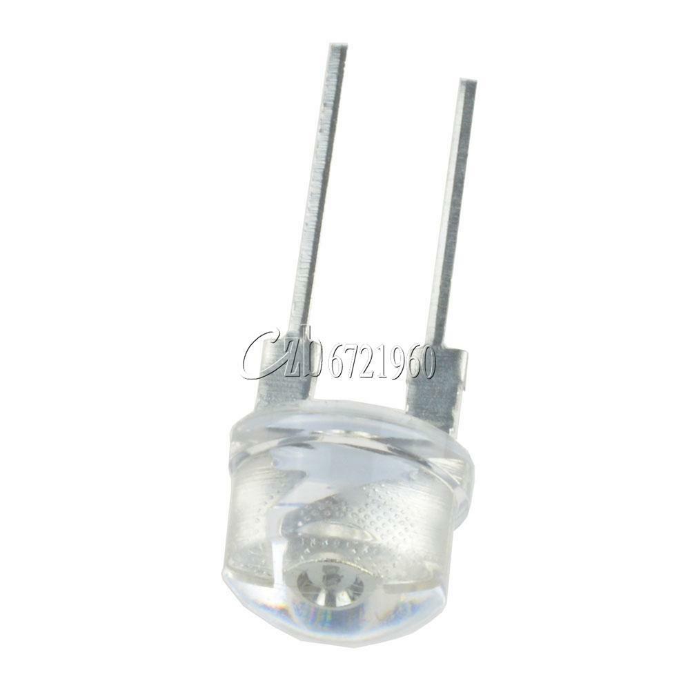 50PCS 8mm 0.5W Straw hat white LED High-Power Emitting Diode Light