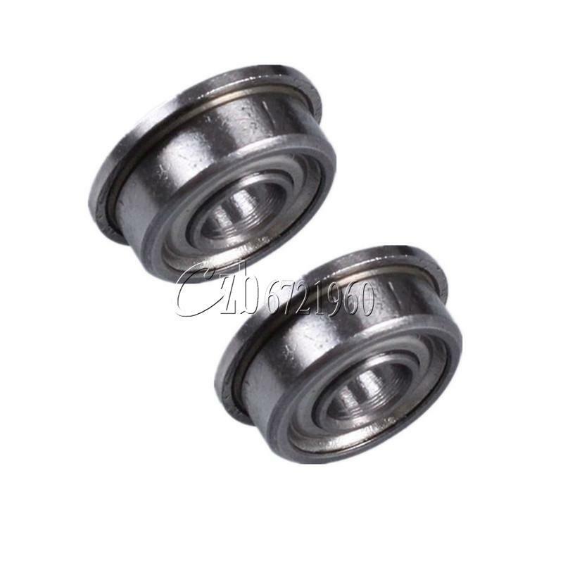 2PCS Mini 4mm*10mm*4mm MF104ZZ Metal Double Shielded Flanged Ball Bearings
