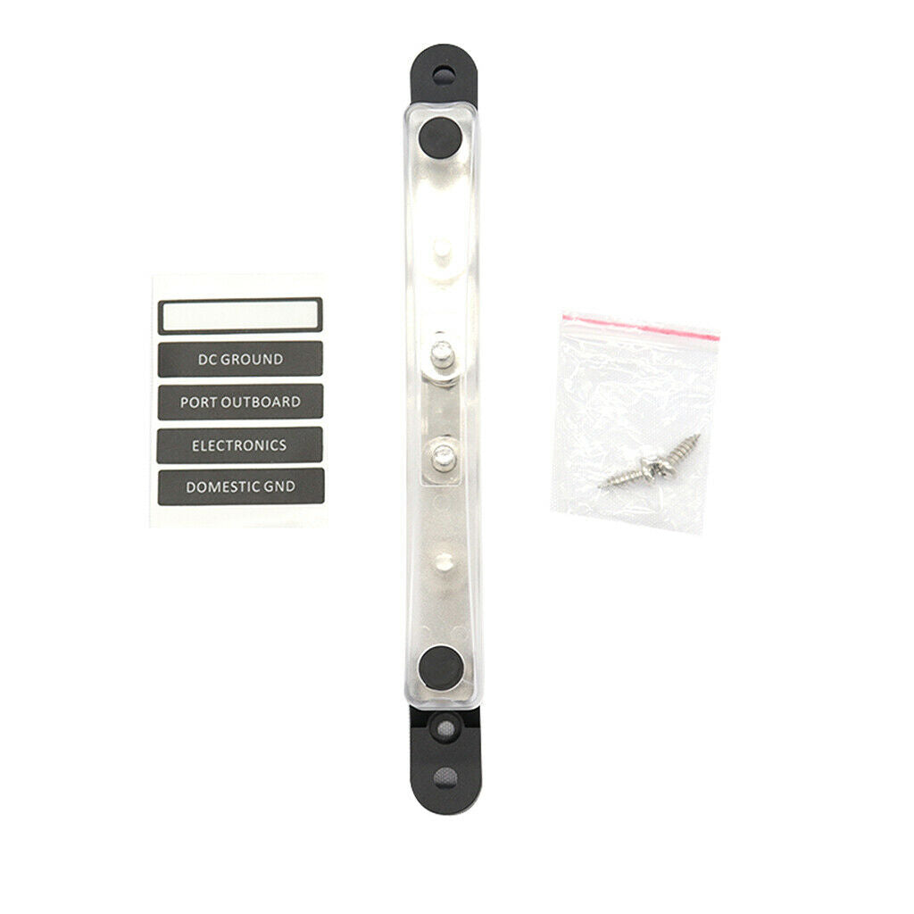Bus-Bar 12V 6 way Electrical Terminal Single Junction Box 6 Stud Kits 6P