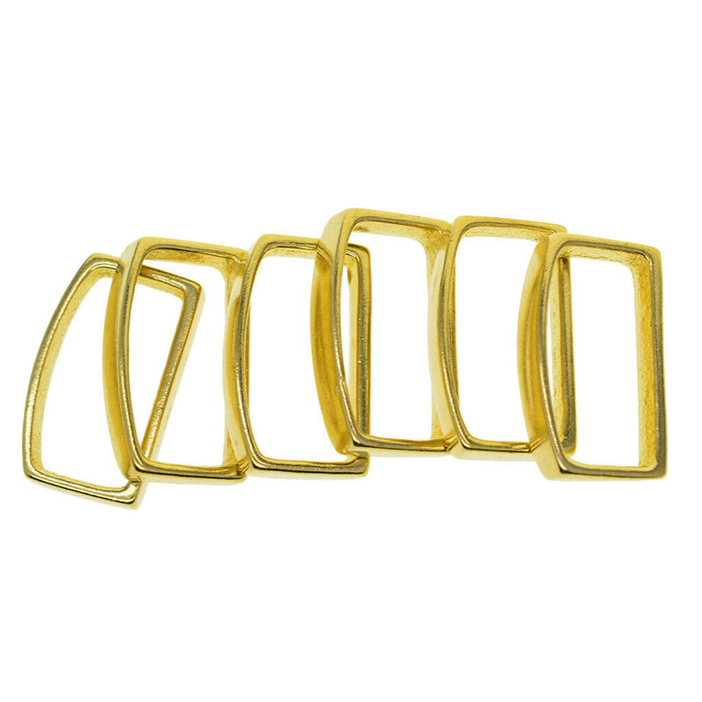 6 Pcs 26mm Brass Keeper Loop  Leather Belts Keepers Loops for DIY Strap