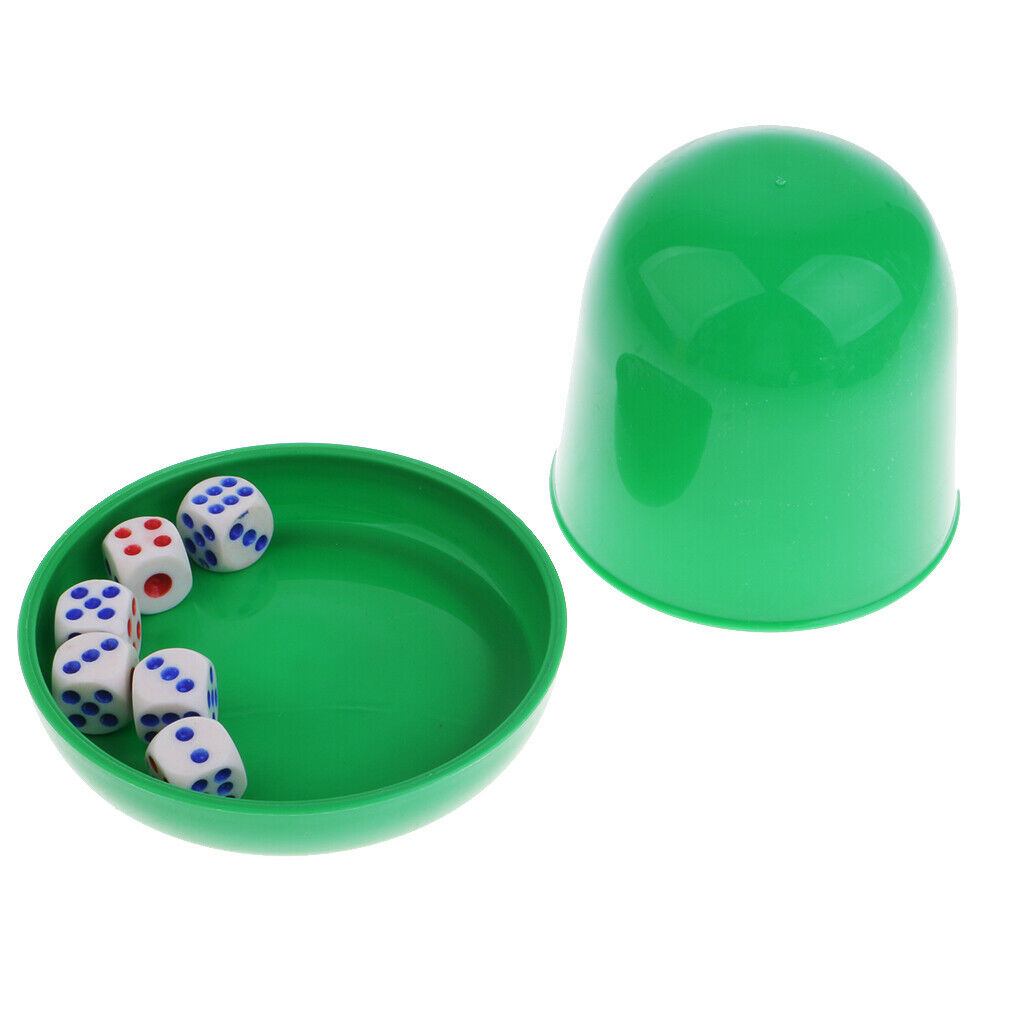 Dice Cup and 6 Acrylic Digital Dice for Game Guessing Tool