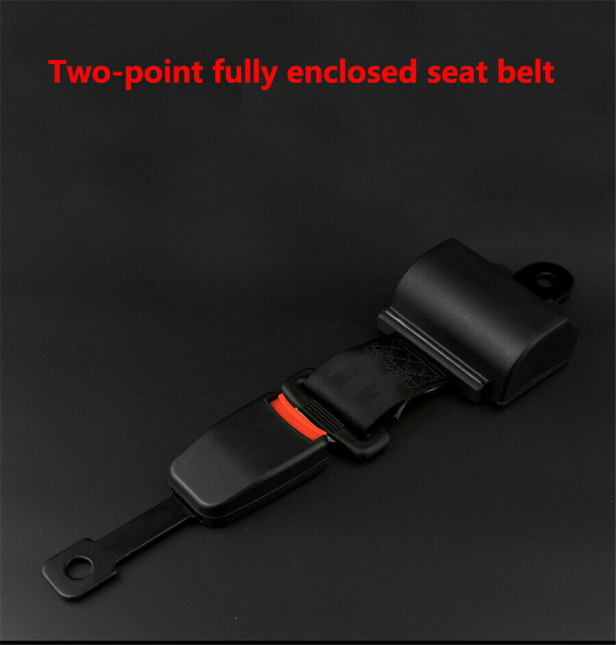 Fully Enclosed 2Point Seat Belt Retractable Car Safety Seatbelt Retractor&Buckle