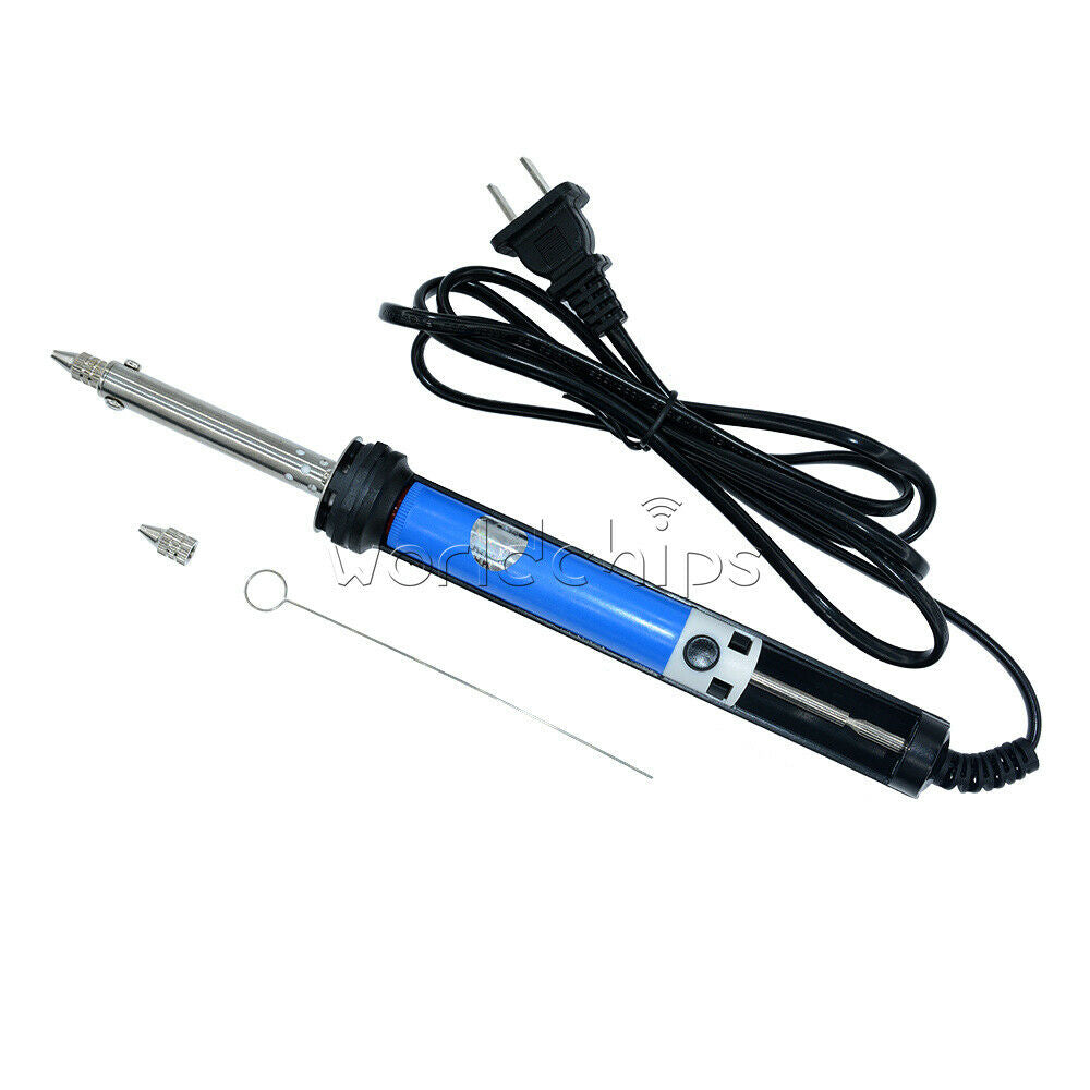 Blue 220V 30W Soldering Tools Tin Pump Electric Vacuum Tin Sucker Iron US Plug