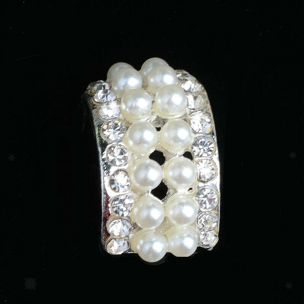 Prettyia 10x Rhinestone Embellishments Crafts Buttons DIY Wedding Decoration