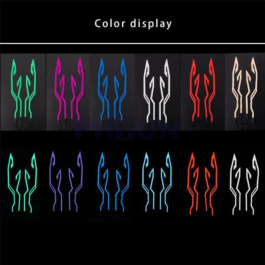 4PCS Motorcycle LED Night Light Riding Signal Helmet EL Cold Light 4 Mode Green