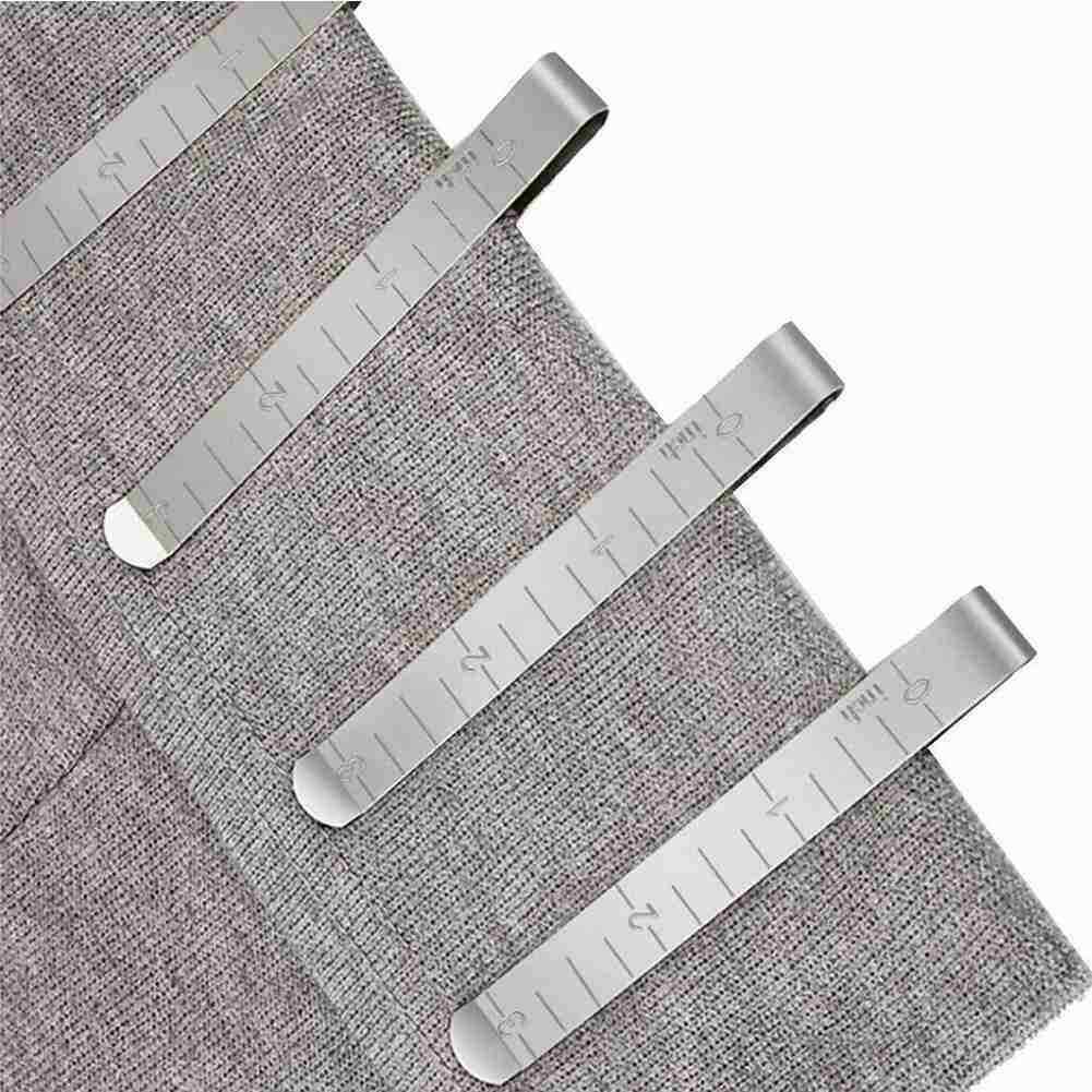 Metal Sewing Crimping Clip Steel Hemming Clips Ruler B1A new