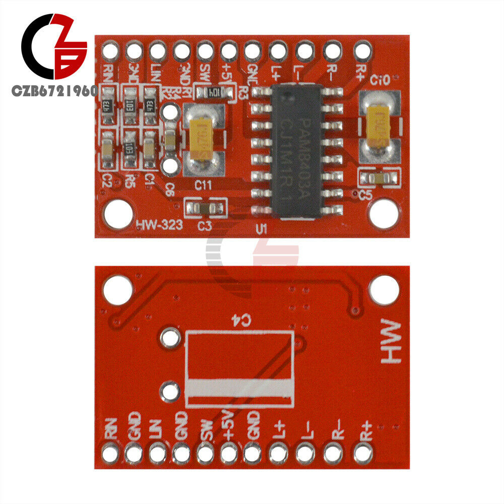 2pcs 3W×2 Mini Digital Audio Amplifier Board USB DC 5V Power Supply