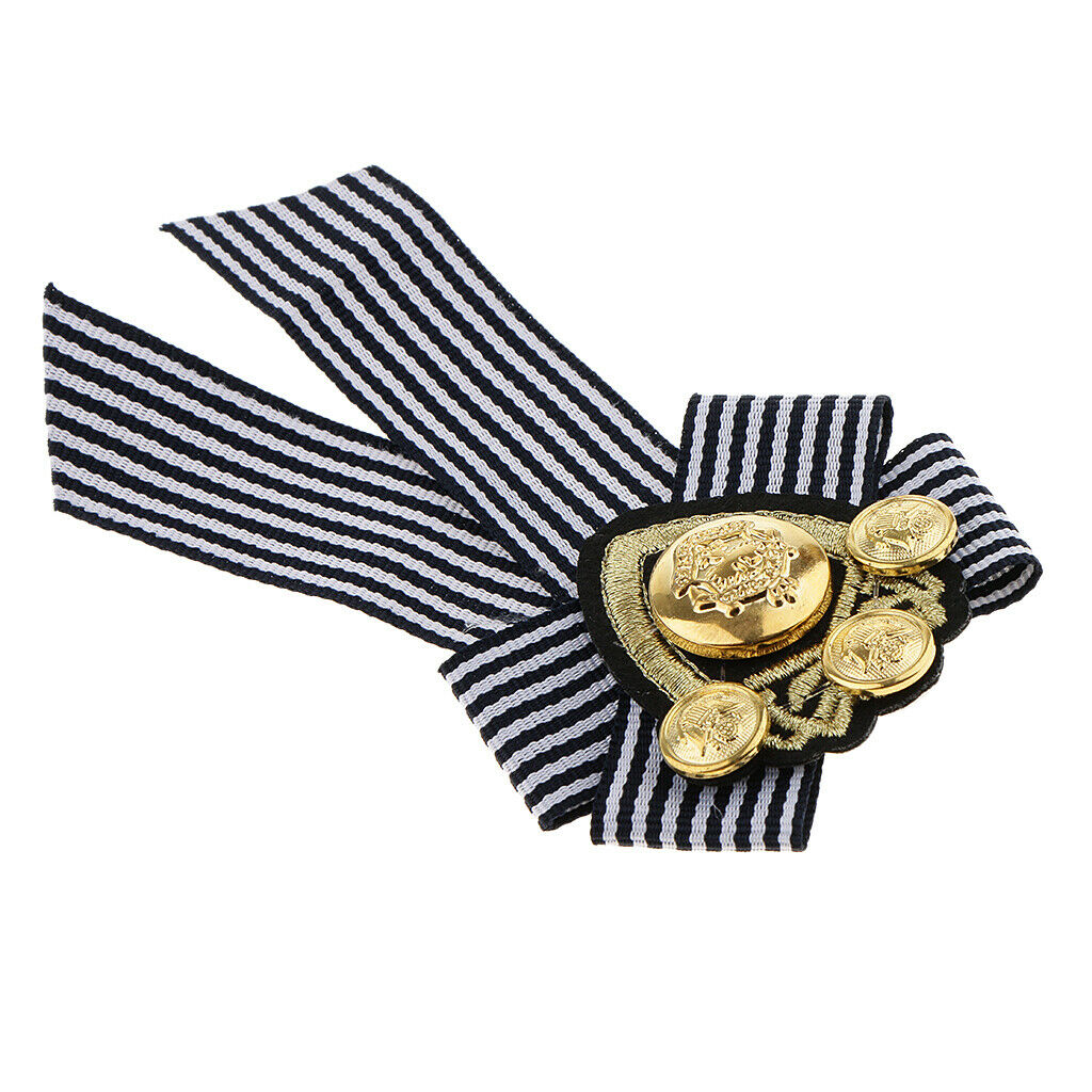 2pcs/Set Brooches Bow Necktie Pre-tied Fabric Badge for Women Blouse Shirt