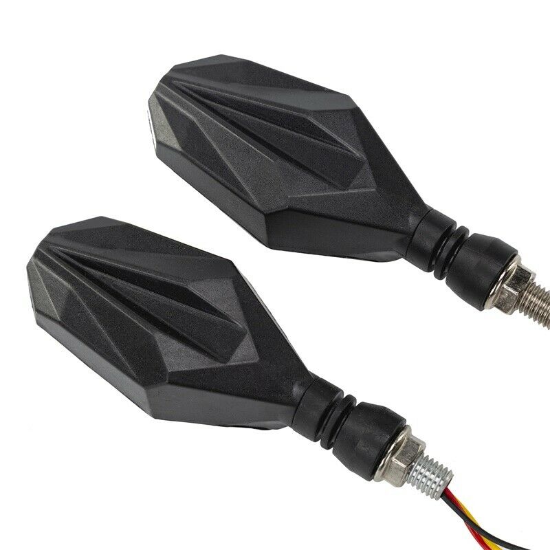 Motorcycle LED Turn Signal Light Yellow M10 Indicator Waterproof Universal