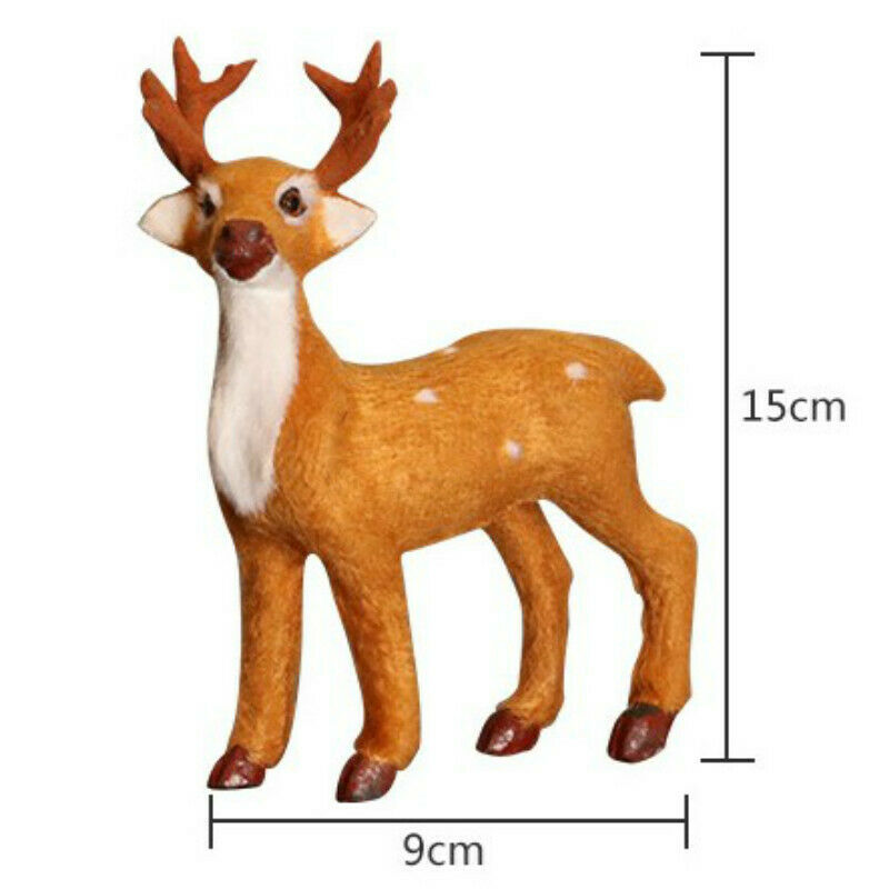 Christmas Simulation Plush Reindeer Xmas Elk Deer  Desktop Ornaments Home Decor