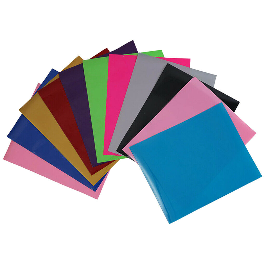 Multicolored Heat Transfer Vinyl Sheets Iron On Film for Crafts Leather DIY