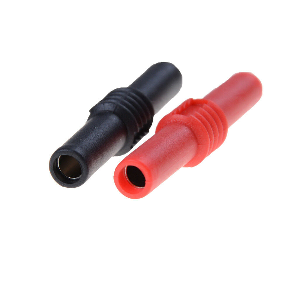 2pcs/set 4mm Female To Female Banana Coupler Plug Adapter Cable Connector .l8