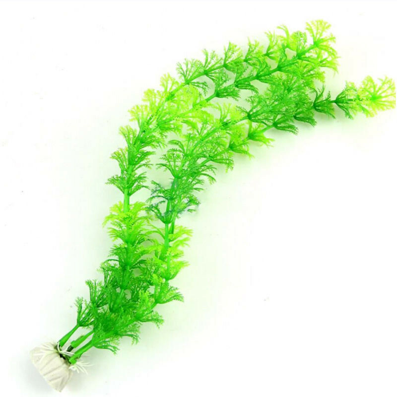 Aquarium Fish Tank Green Plastic Plants Grass Decoration Ornament Tall Plant USA