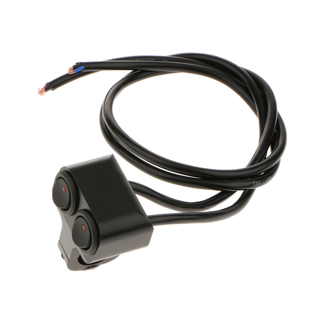 25mm Motorbike Handlebar Headlight Fog Spot Light Dual On Off Control Switch