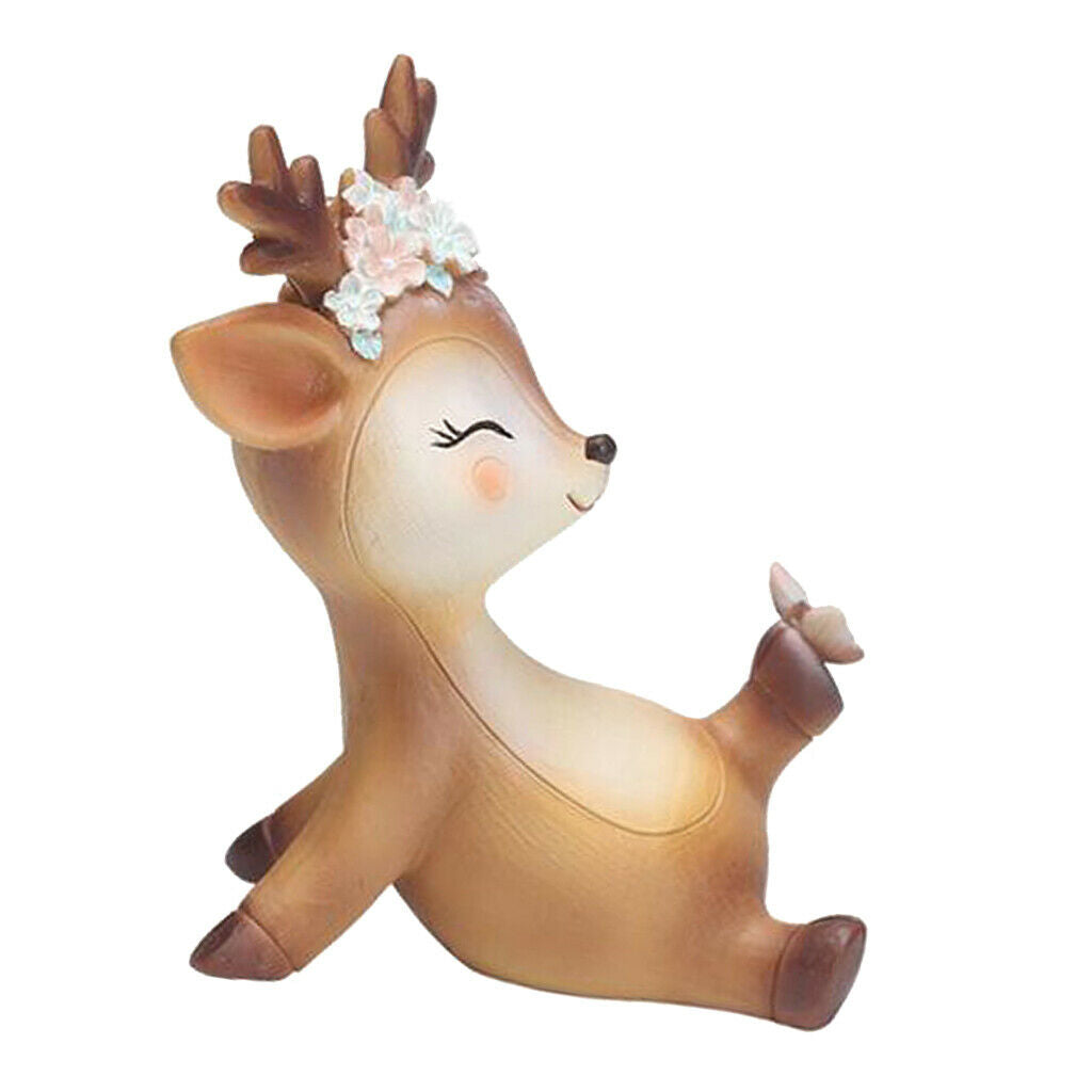 Mini Simulated Deer Ornaments Home Garden Car Decoration Ornament Naughty