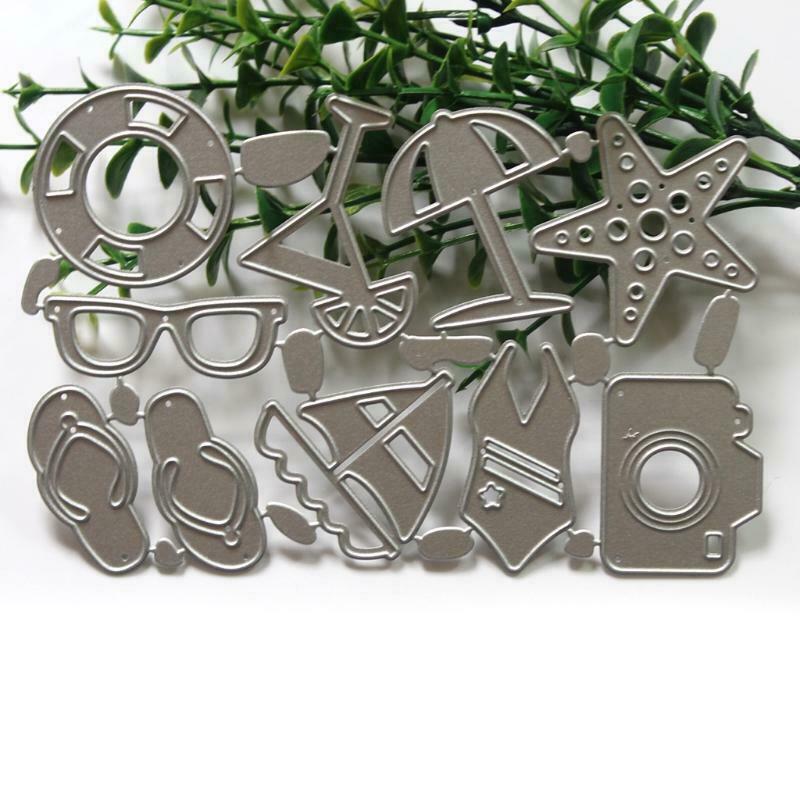 Travel Beach Metal Cutting Dies Stencil DIY Scrapbook Album Paper Card Templae