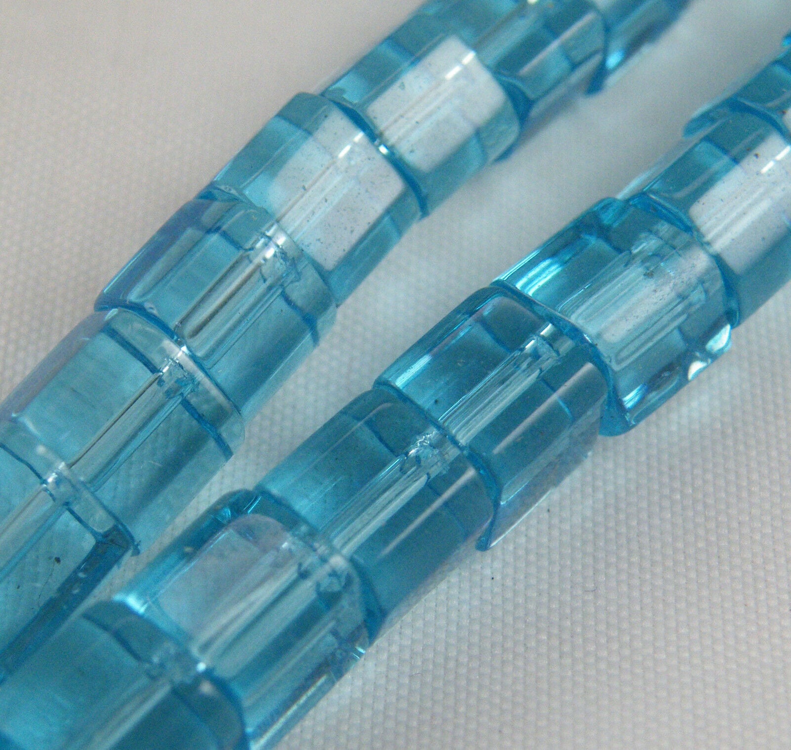 50pcs Crystal & Glass Cube Sky Blue Spacers 7x7mm K68