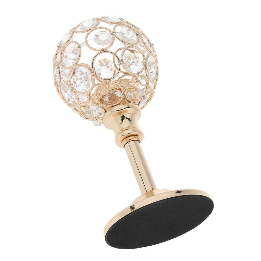 European Style Mosaic Candle Holder Moroccan Candlestick for Wedding Golden- S