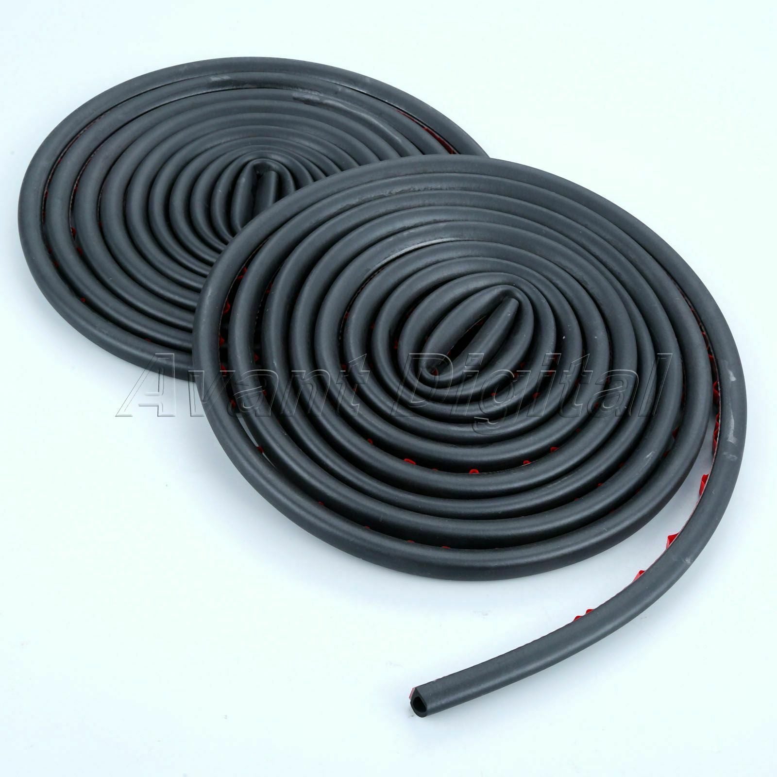 Rubber Dustproof Car Door Sealed Strip Sloping D Type Soundproof Seal 4m/13.12ft