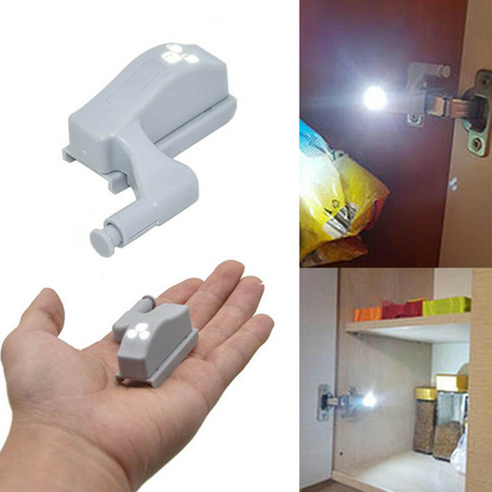 LED Light For Home Wardrobe Cupboard  Kitchen Closet Cool White Cabinet Hinge C