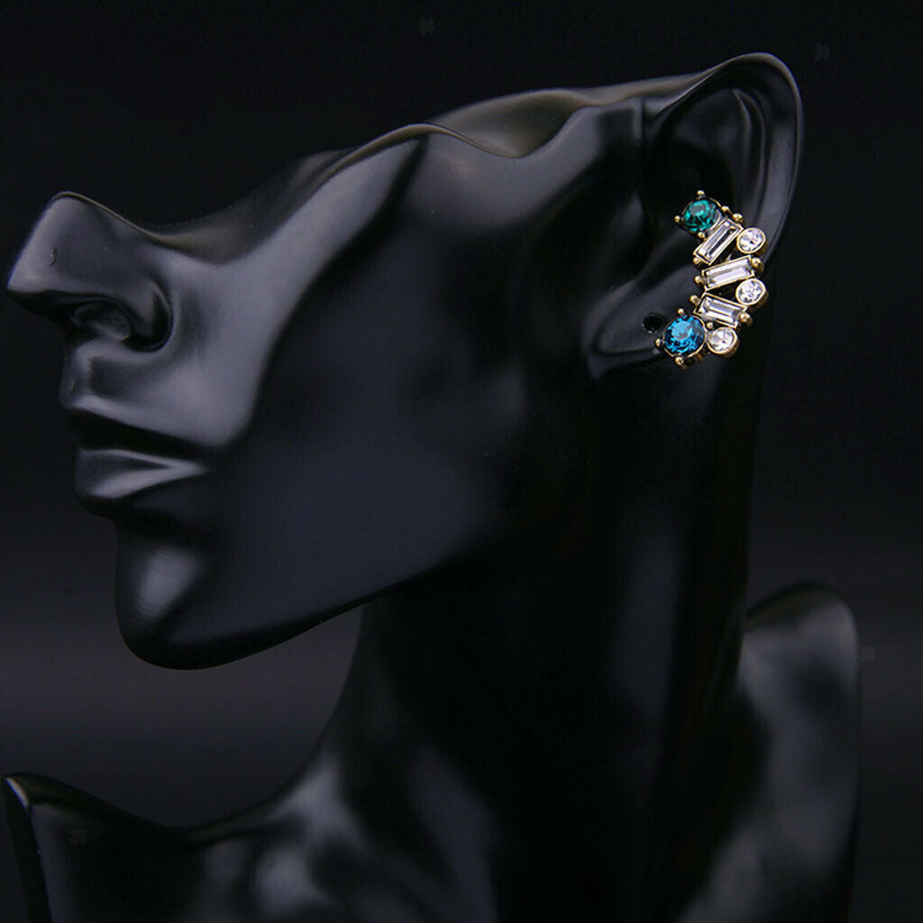 Women Jewelry Simple Stud Earrings Rhinestone Crystal Multicolor Earrings