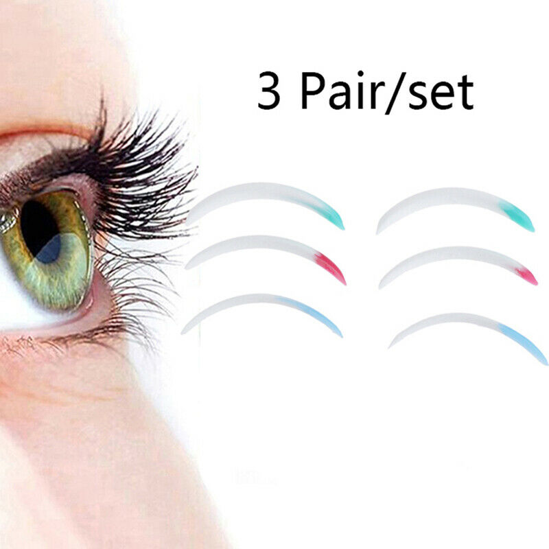 3 Pairs Eyelash Curler Silicone Perm Pad Recycling Lashes Rods Shield liftinBDA