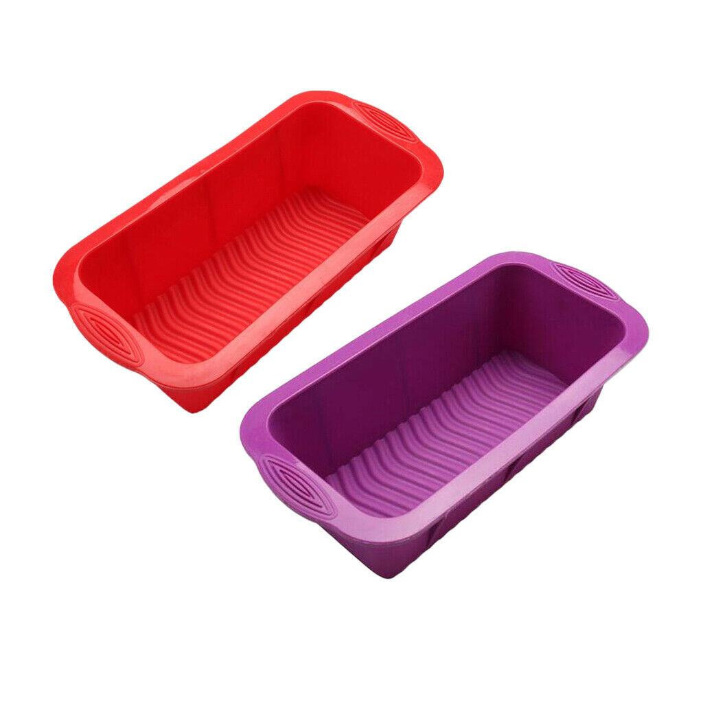 Non-stick Silicone Mould Baking Loaf Cake Tin Tray Kitchen Accessories Purple