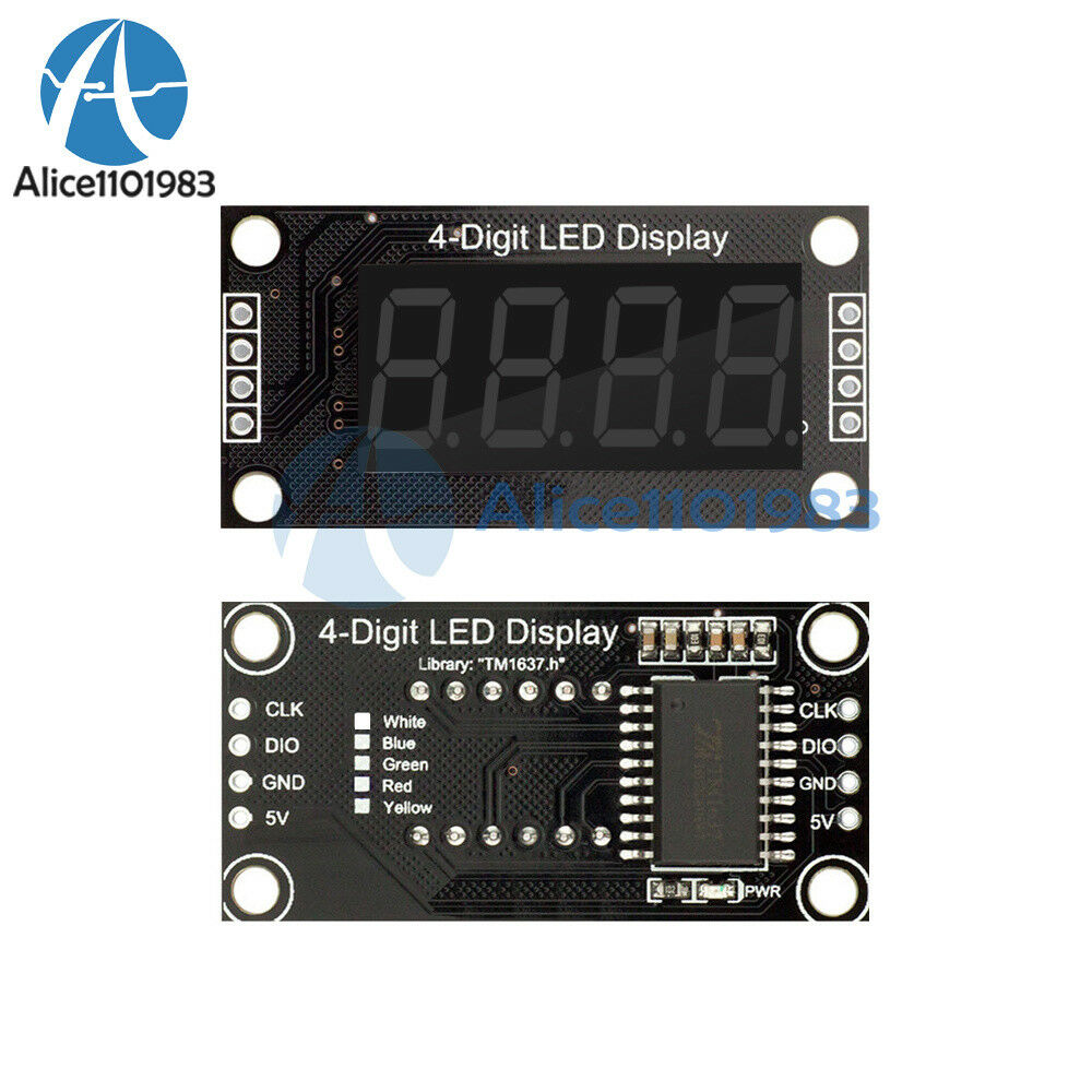 0.36" Inch TM1637 4-digit Tube LED White Digital Display Module For Arduino